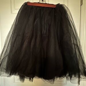 Elegant Black Tulle Skirt